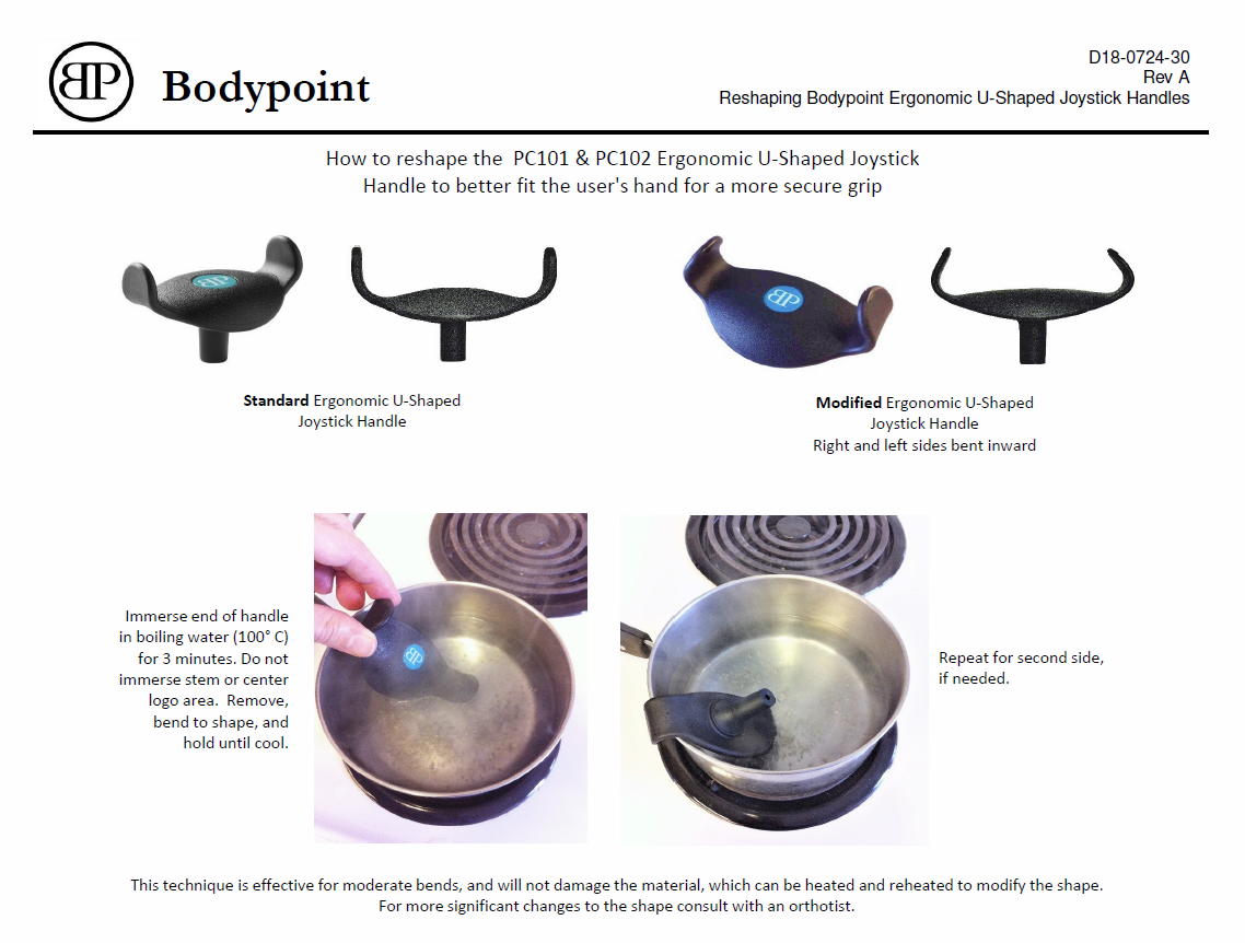 Reshaping Bodypoint Ergonomic U-Shaped Joystick Handles