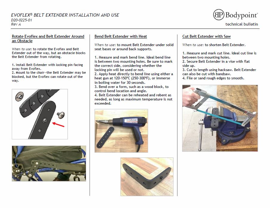 Evoflex Belt Extender Installation and Usage Tips